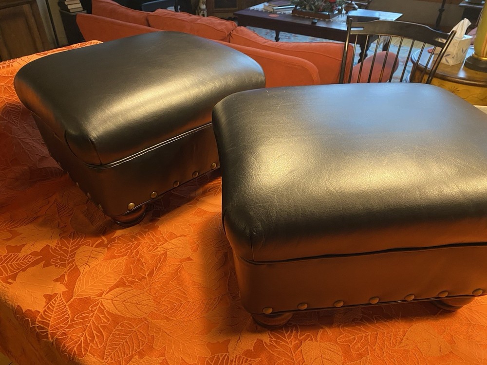 Hancock & Moore Leather Footstool 099