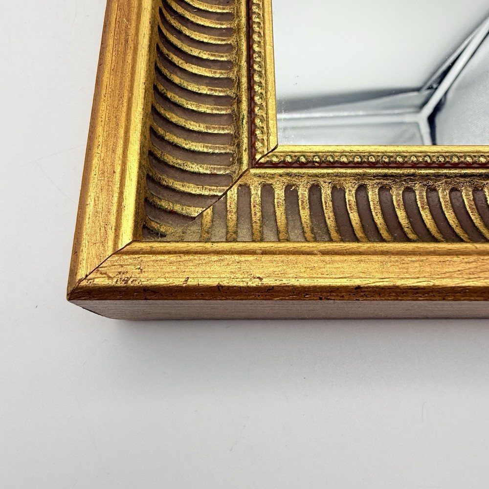 Vintage Thick Rectangular Wooden Mirror