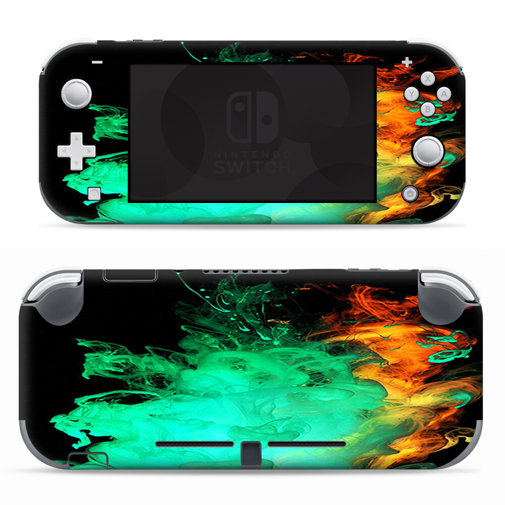 Skins Decals wrap for Nintendo Switch Lite - Orange Green Smoke
