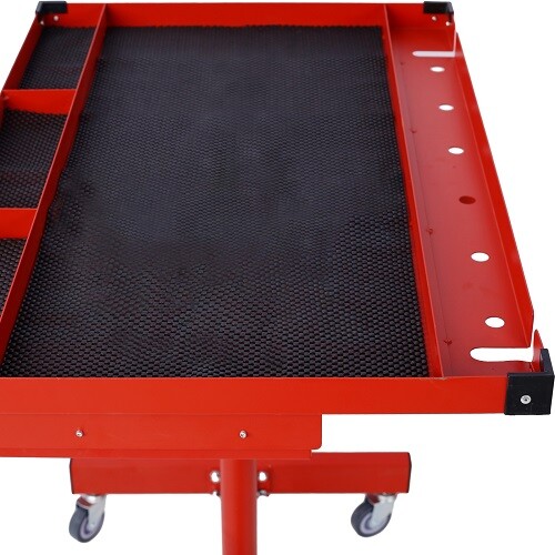 Heavy Duty Adjustable Work Table Bench with Drawer 220 lbs Rolling Tool Cart