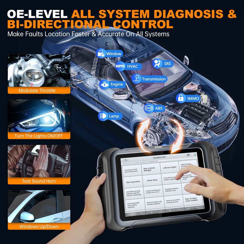 XTOOL D8S OBD2 Diagnostic Scanner All Systems Bidirectional Key Programming Tool