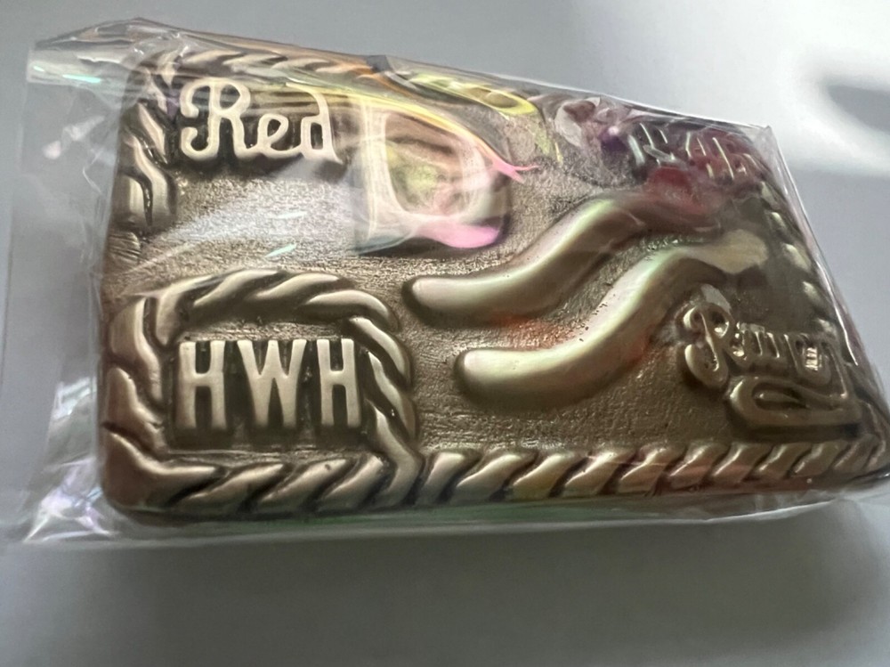 John Wayne SOLID BRASS "The Duke" Red River Belt Buckle 1946 HWH initial version