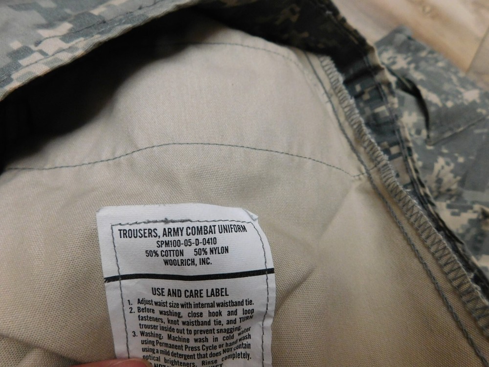 ARMY ACU PANTS SIZE LARGE - SHORT