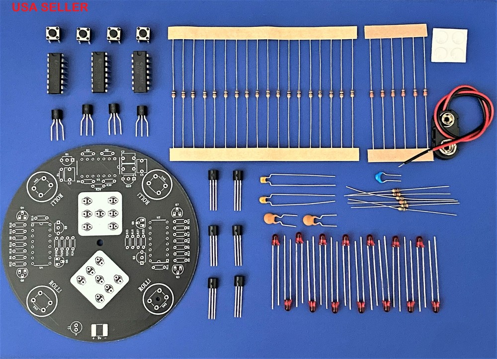 Electronics Soldering Practice Circuit Board Kit - Electronic Dice