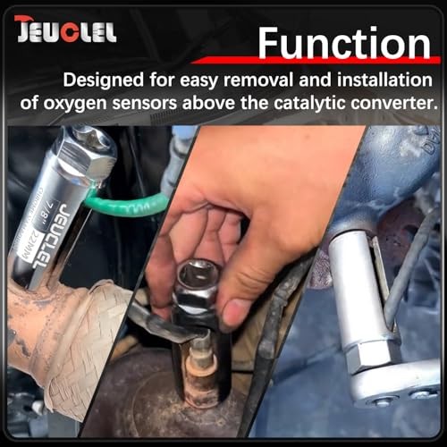 Oxygen Sensor Socket 22mm 7/8 inch, 3/8 in Drive O2 Sensor Removal Tool, 3/8"