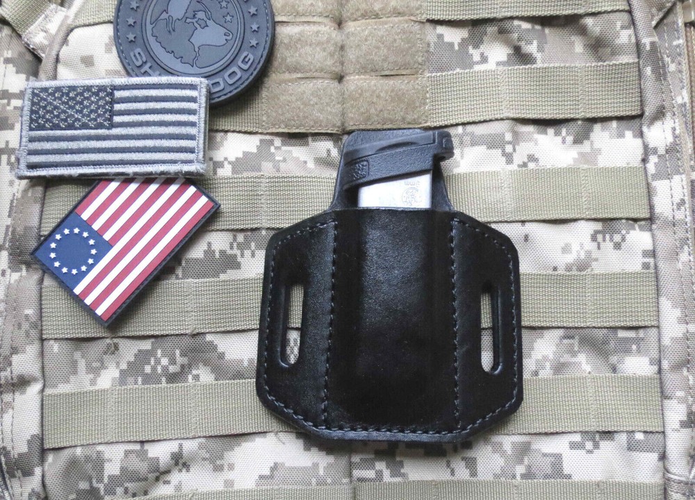 Leather Magazine Holder, Fits Shield .45