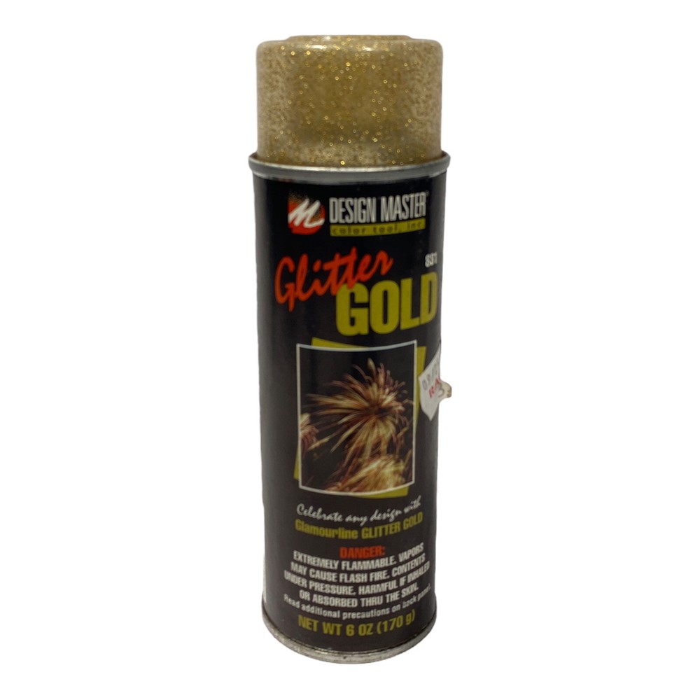 Design Master Spray Paint 6 Ounce Can Preowned Glitter Gold 831 Colortool
