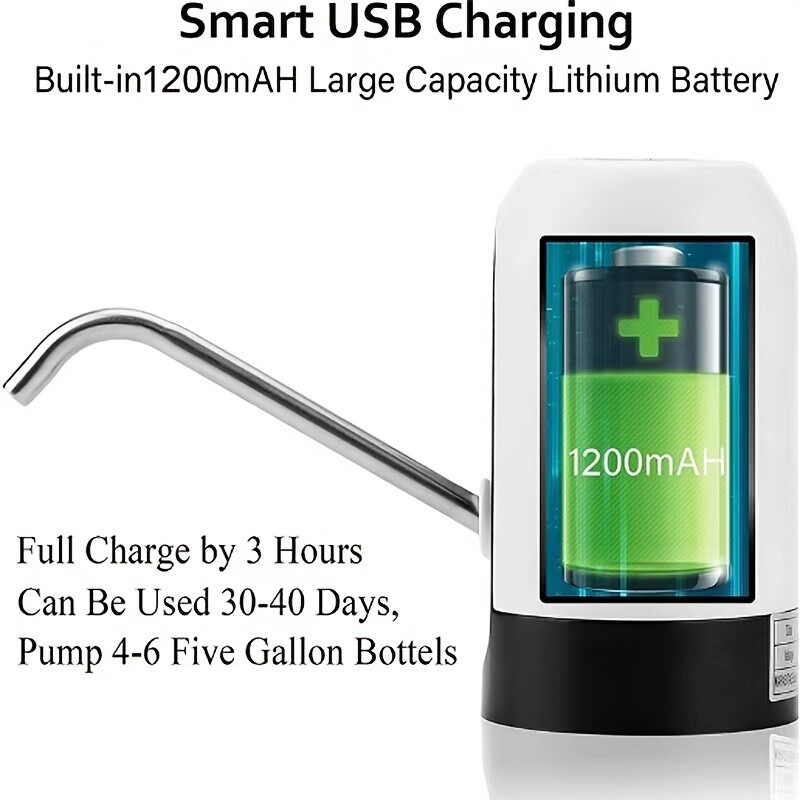 Water Bottle Switch Pump Electric Automatic Universal Dispenser 5 Gallon USB