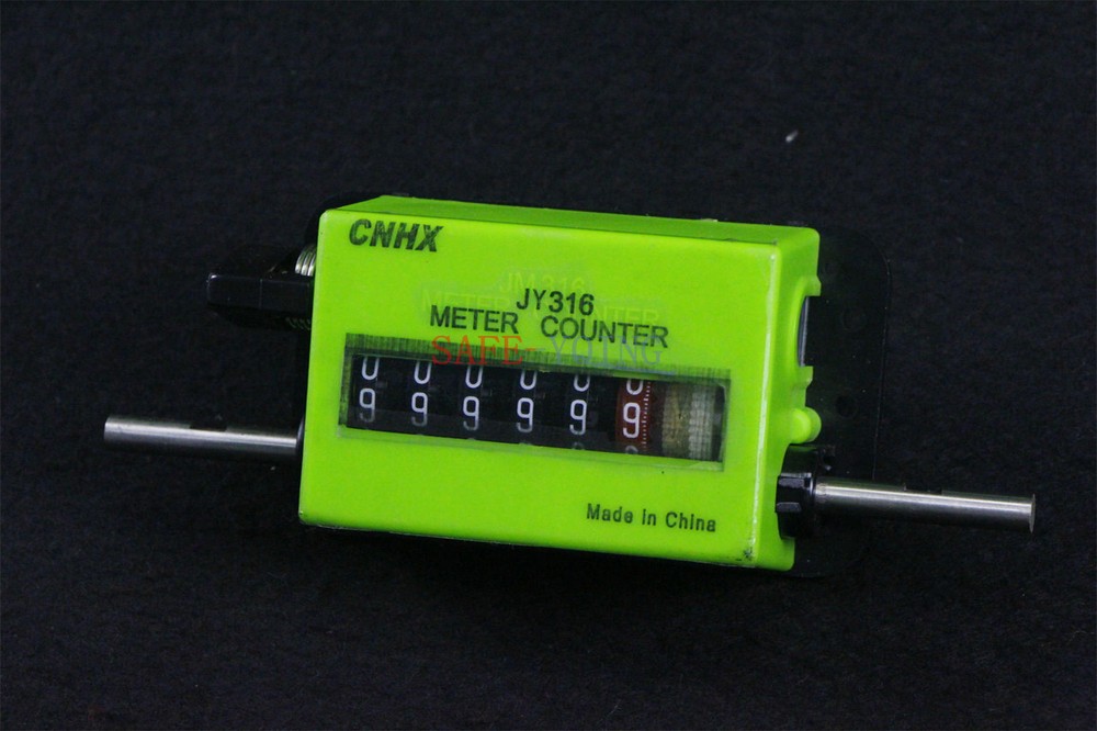ONE 6-Digit Mechanical Yard Counter Length Counter Rolling Wheel Decoder JY316