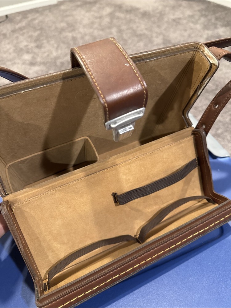 Vintage Polaroid Camera & Accessory Leather Carry Case