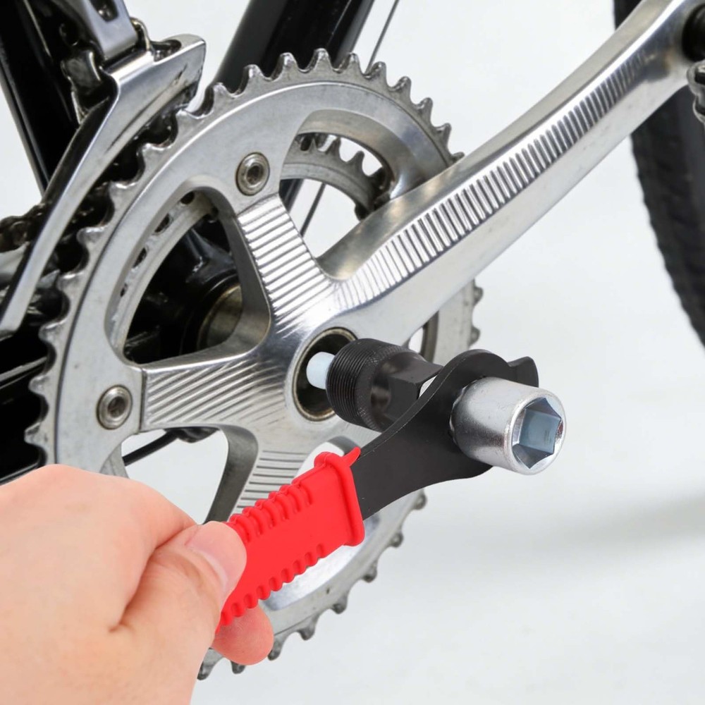 Bicycle Crank Puller Tool Kit With Wrench Medium Maintenance Repair Set Black