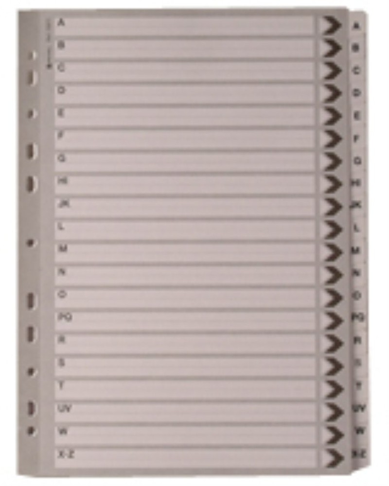 Whitebox A4 A-Z Mylar Index - White