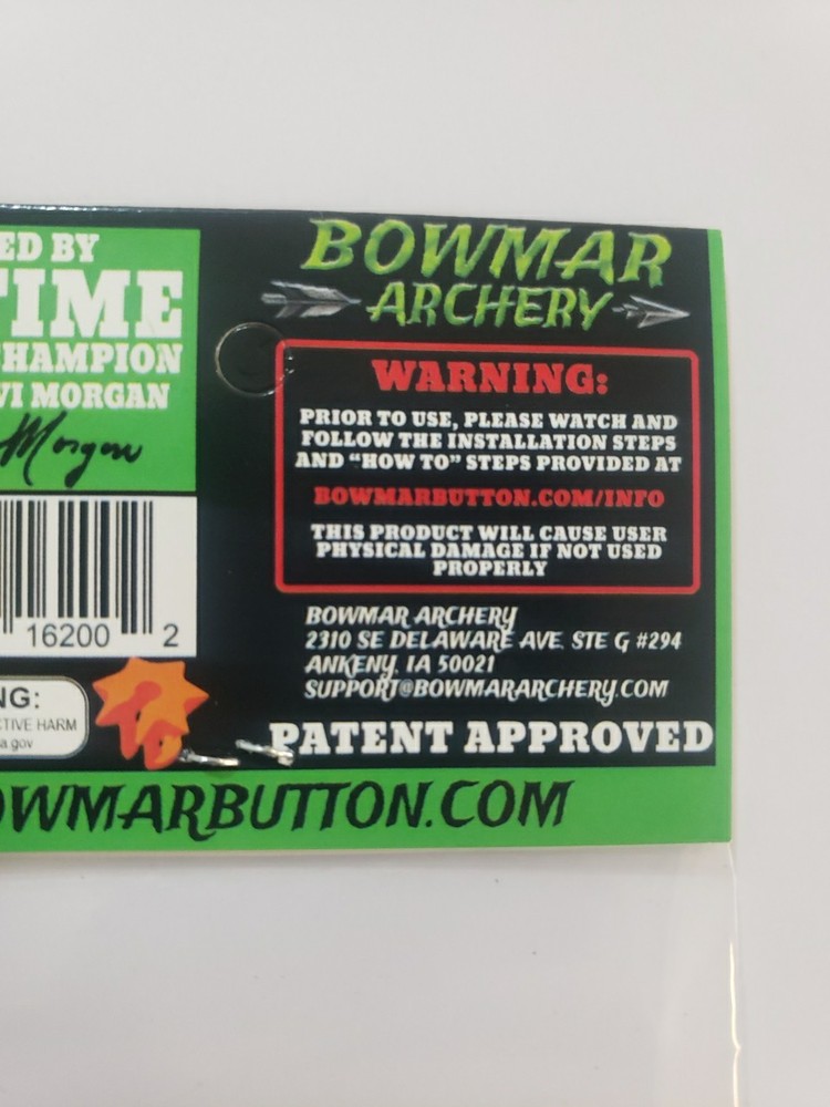 Bowmar Archery Nose Button 2 Piece Orange