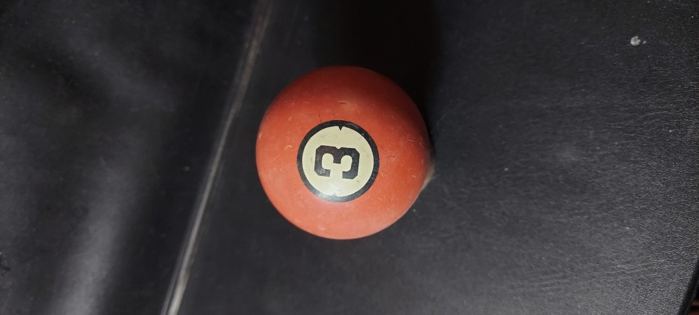 Vintage Billiard Pool Ball  # 3-chipped