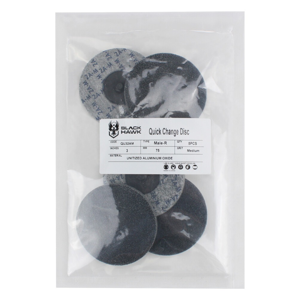 10 Pack - 3 Inch Unitized Quick Change Discs 2AM A/O Medium Deburr Type R Roloc
