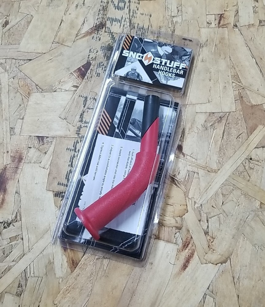 NEW Sno-Stuff RED 45 Degree Snowmobile Handlebar Hook. #104-045-82
