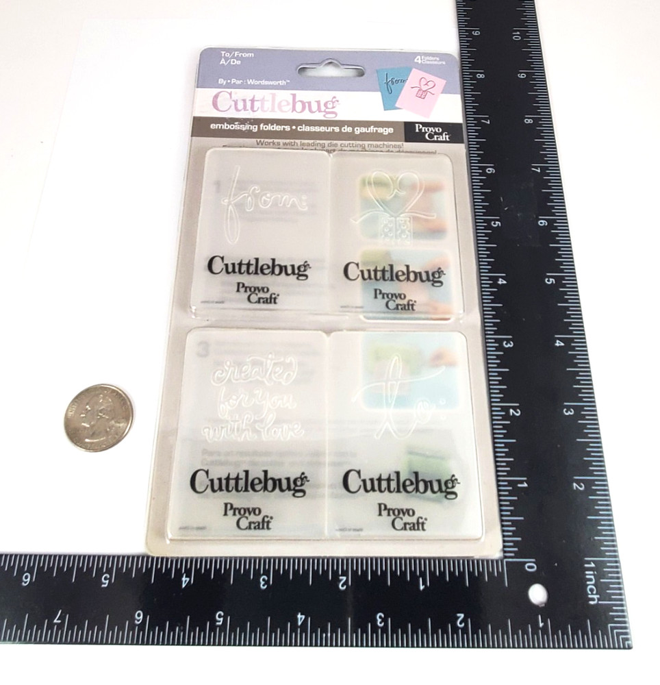 2006 Cuttlebug-Provocraft-Embossing Folders-To/From 4pc