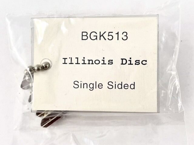 BGK513 New Baxter Systems Guide Key Set, Illinois Disc, single sided, 1043B.