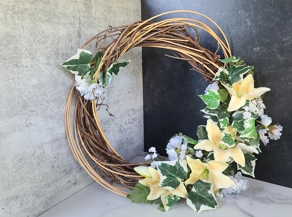 Vintage Spring Lily Wreath
