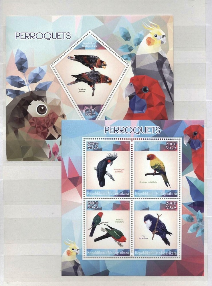 (947563) Birds, Parrot, - odd sized -, - private issue -