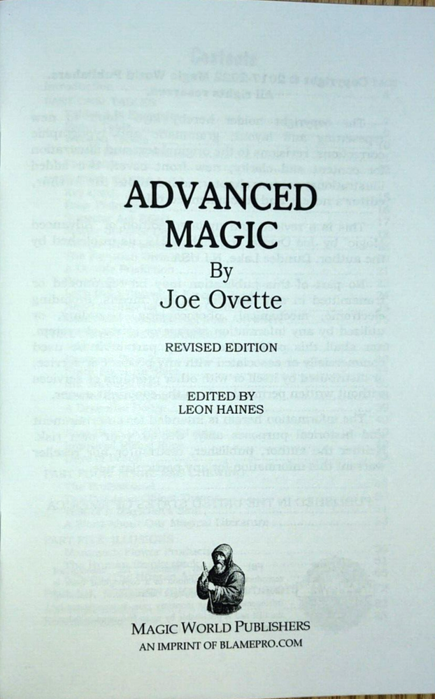 Advanced Magic by Joe Ovette
