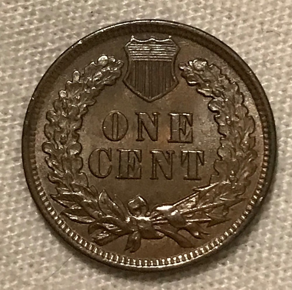 1899 Indian head cent , Lustrous Brown Uncirculated,