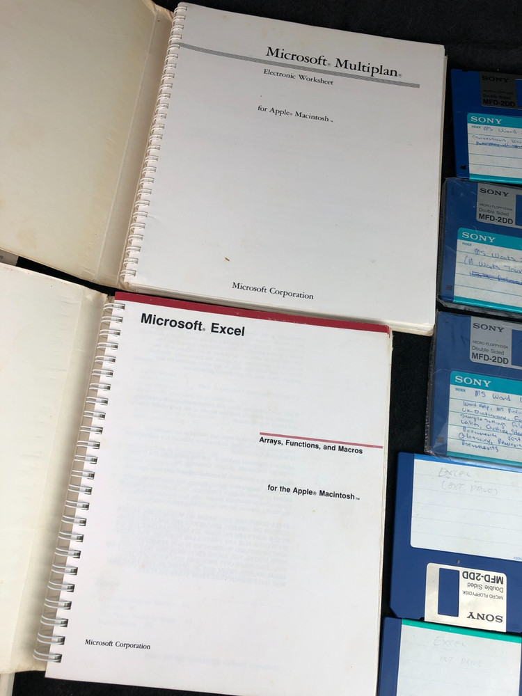 Vintage Macintosh Mircrosoft Multiplan Excel Basics Disks