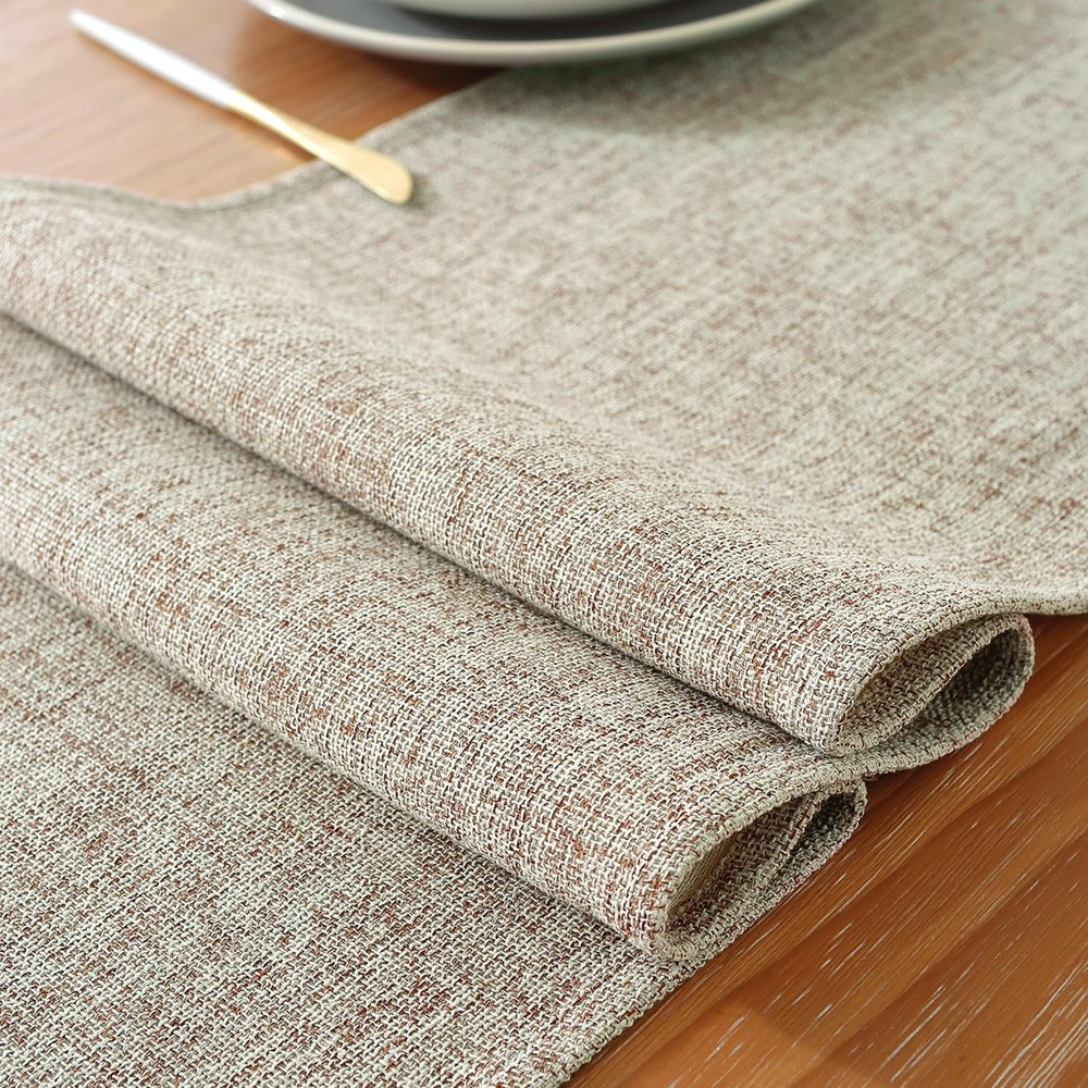 Laolitou Light Brown Table Runners 72 72" x 13" (Rectangular), A-light