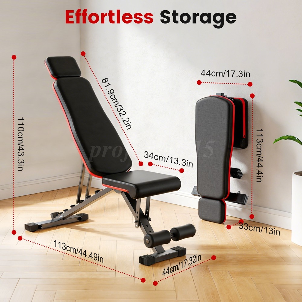 Adjustable Foldable Exercise Weight Bench Workout Bench Gym With Resistance Band