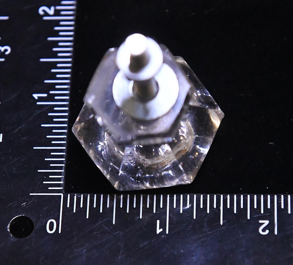 4 GLASS DRAWER PULLS KNOBS