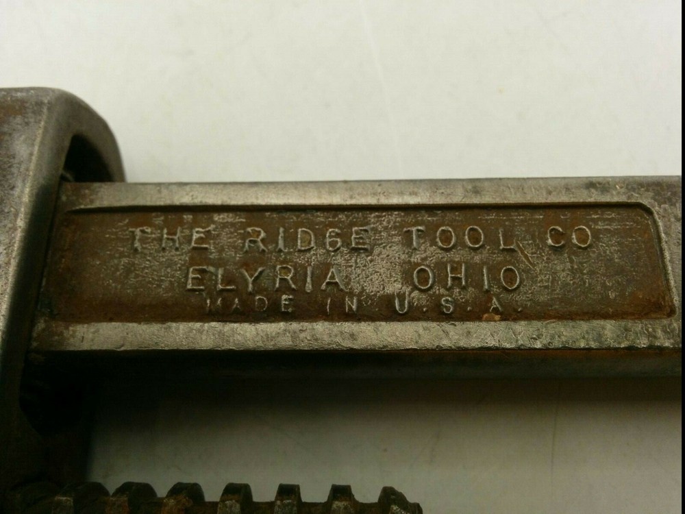 VINTAGE THE RIDGE TOOL CO. IMPROVED STILLSON #14 PIPE/MONKEY WRENCH