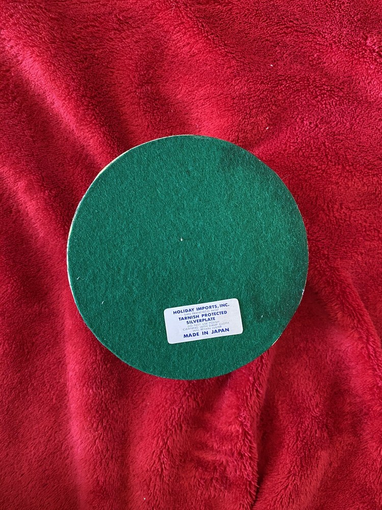 vintage silver wine coaster