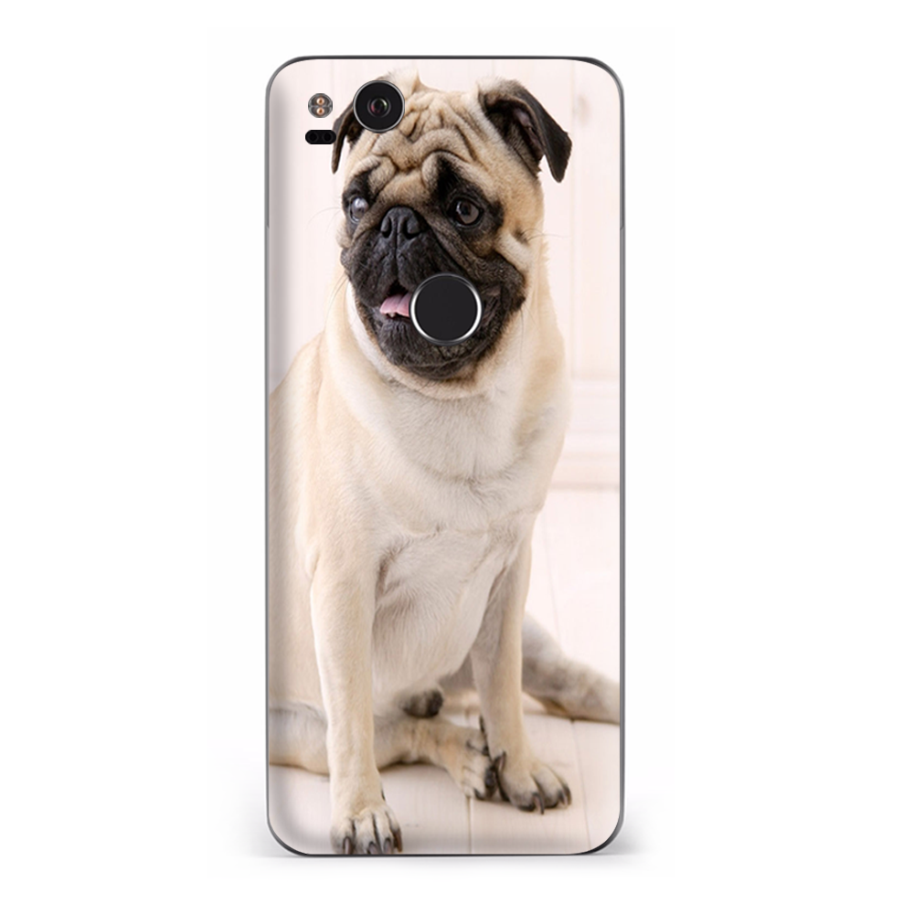 Google Pixel 2 Skins Decal Wrap Pug Mug, cute pug