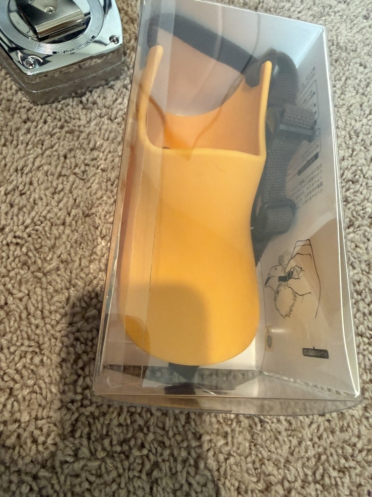 Aduck Dog Muzzle Size LL /XL Yellow Silicone Dog Muzzle