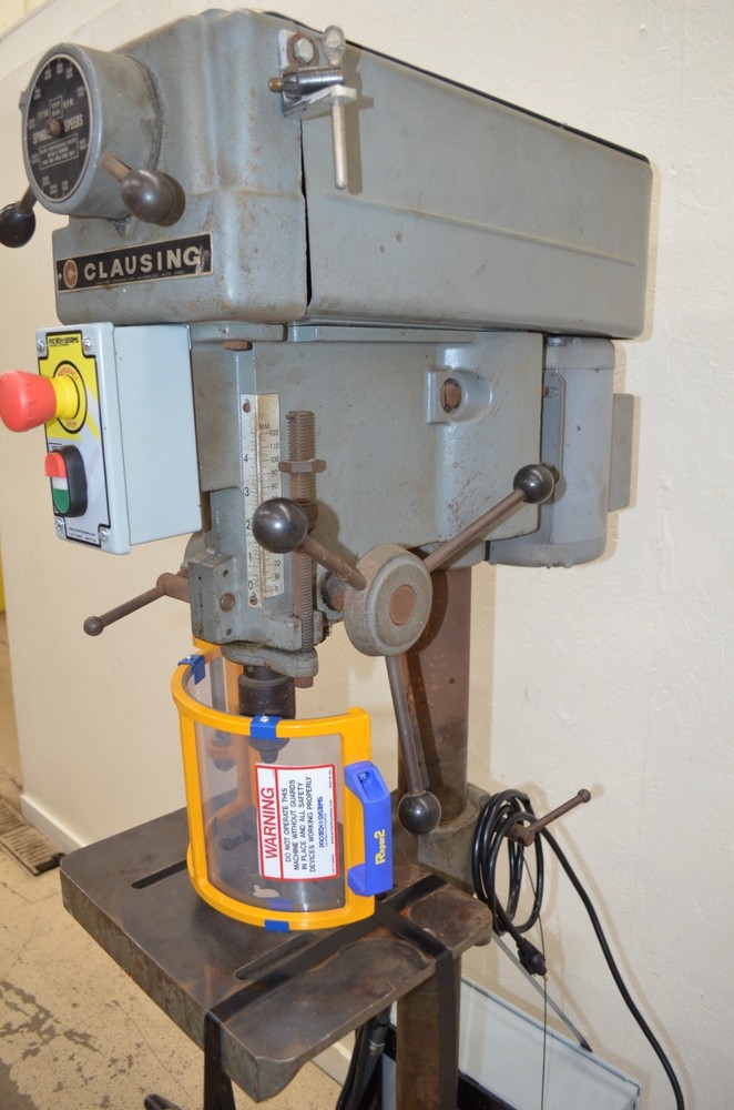 Nice Clausing 15" Variable Speed Floor Drill Press w/ Pro Tech Systems Shield