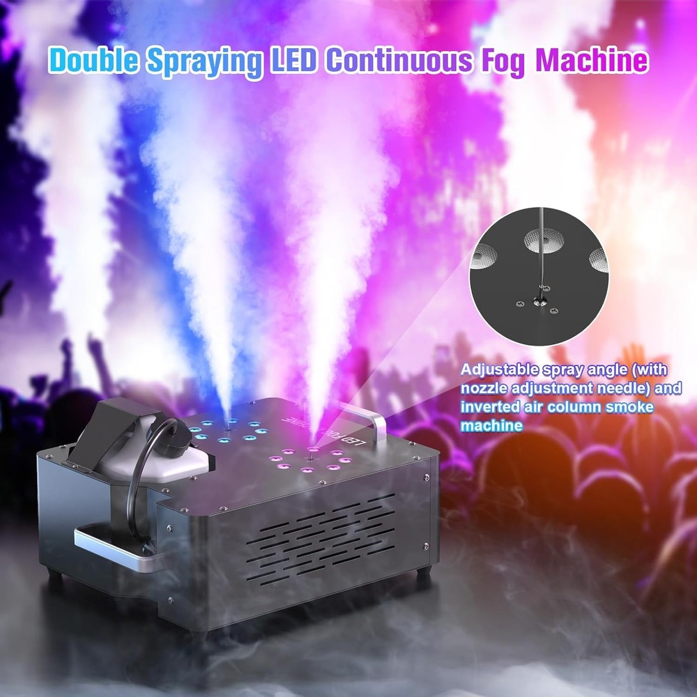 Fog Machine 2000W RGB LED Stage Party Smoke Machine