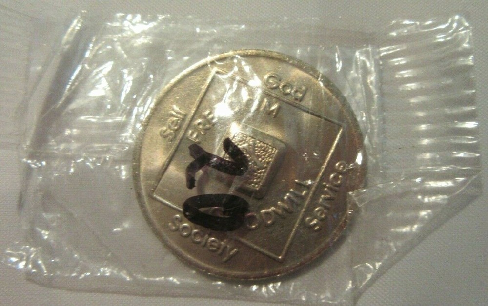 Narcotics Anonymous NA Medallion 20 Year Token Chip Coin Clean