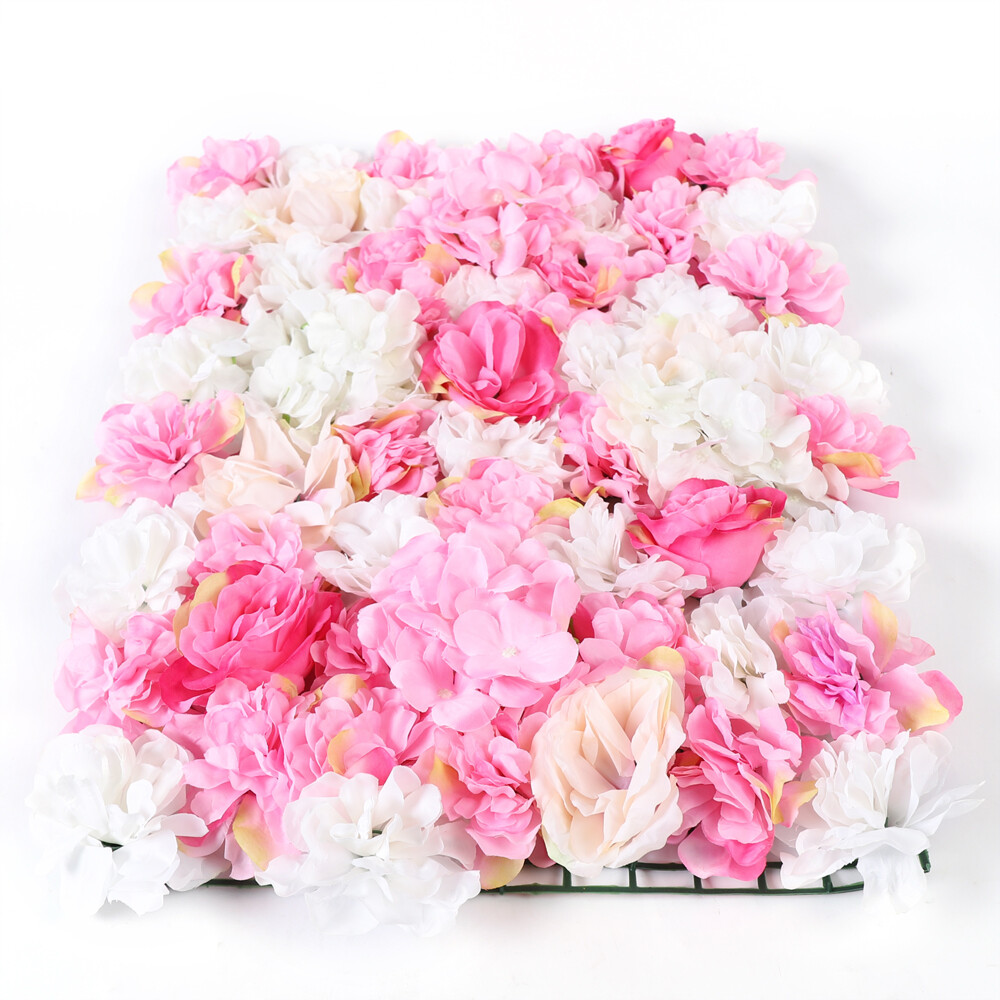 20Pcs Artificial Flower Wall Artificial Rose Panel for Wedding Proposal Venue