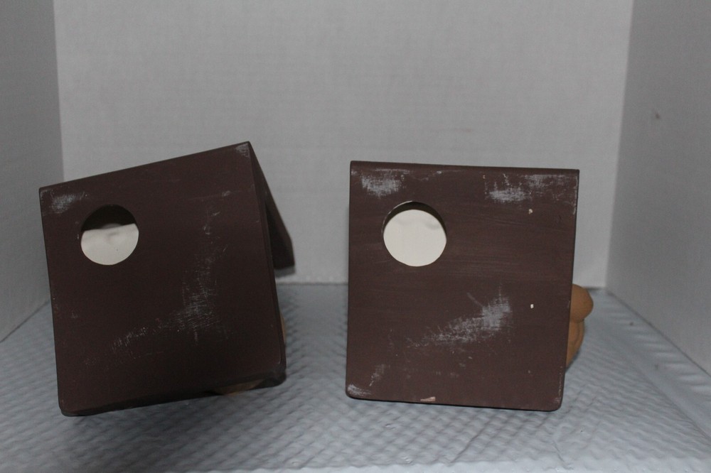 Mickey Mouse Vintage Ceramic Bookends calling Pluto for Bathing Day Pair EUC