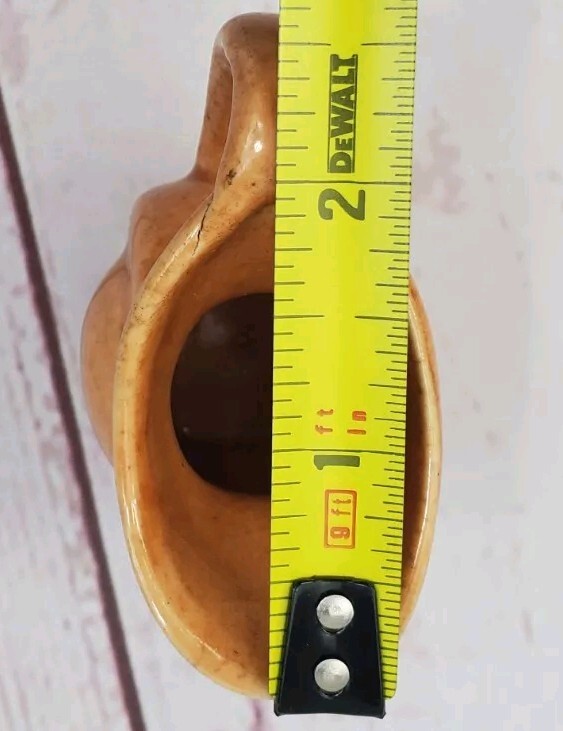 Vintage Miniature Tan Glazed Ceramic Pitcher 2.5" Tall