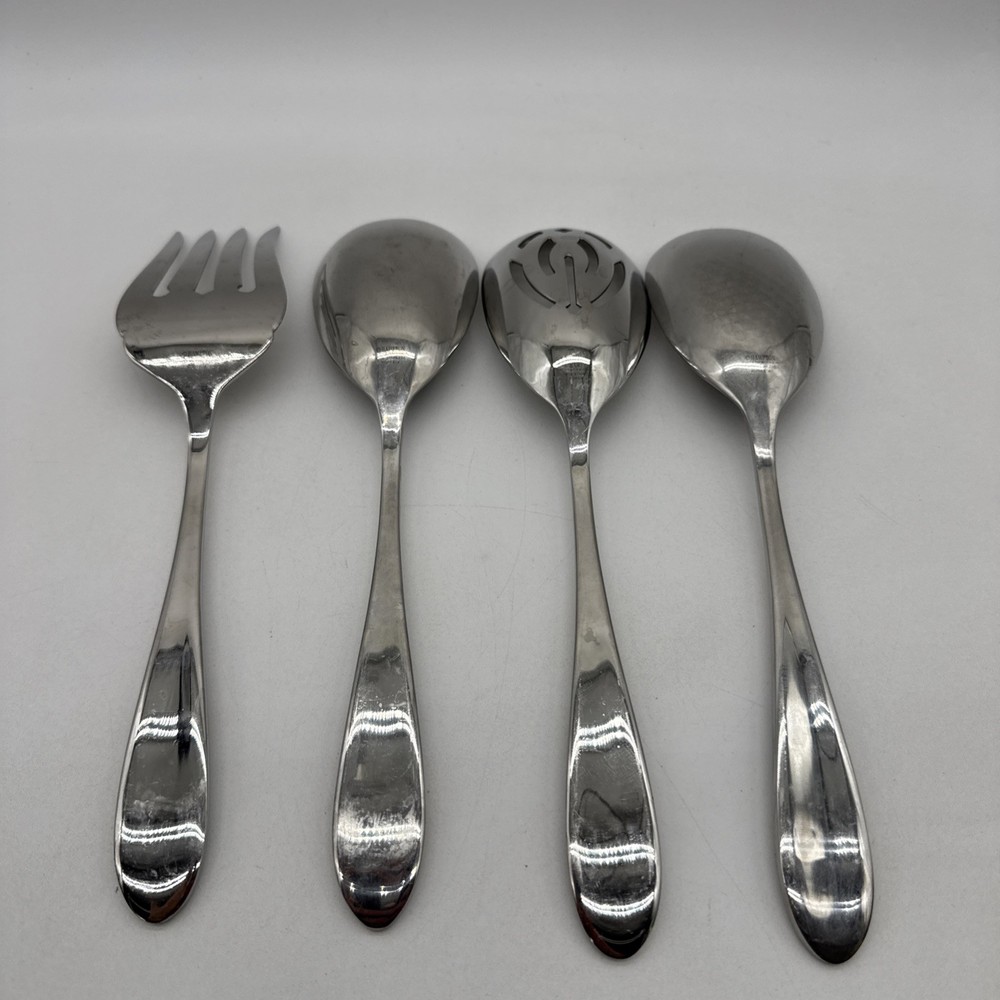 HAMPTON Silversmith 4 Piece Large Hostess Serving Set 18/10 Glossy Stainless