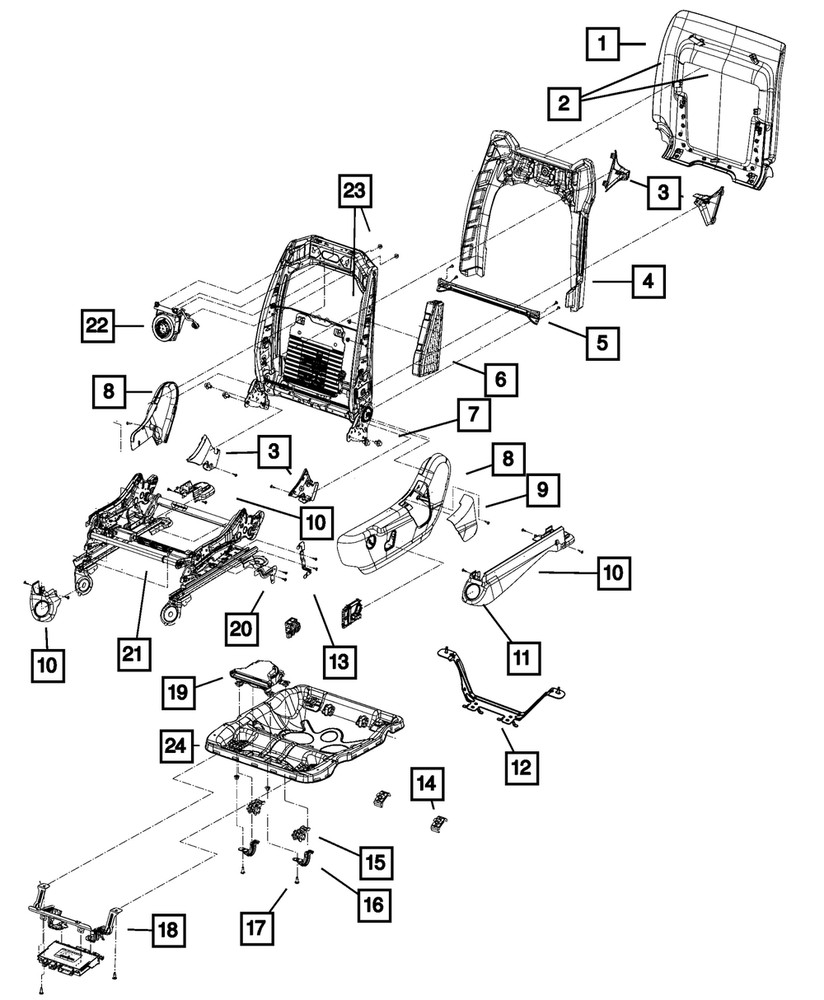 Genuine Mopar Seat Bracket 68100736AA