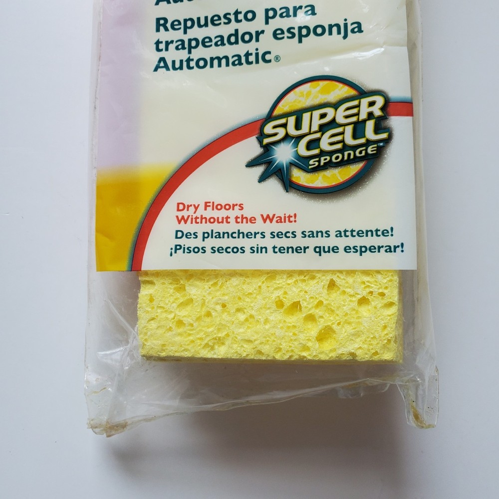 Quickie Type S Refill Clean Results Automatic Sponge Mop Super Cell Sponge New *