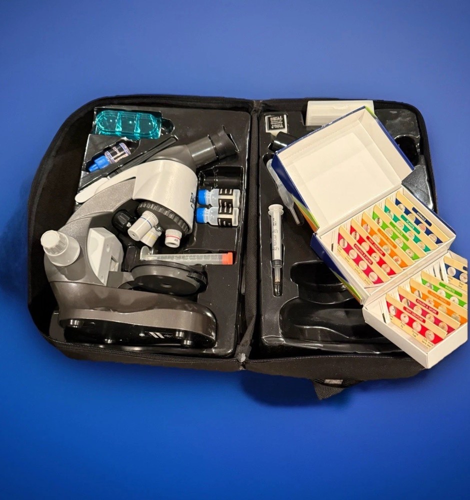 Student Microscope With Carrying Case EDU SCIENCE Binocular Viewer Ultra (BNS64)
