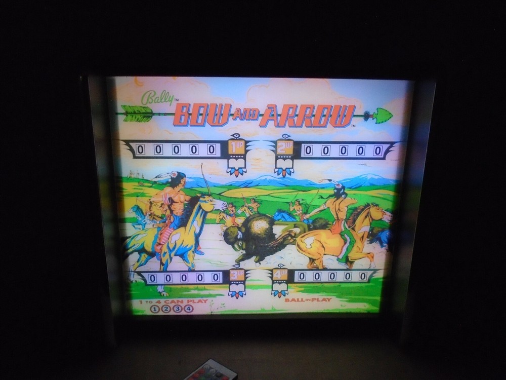 Bally Bow And Arrow Pinball Head LED Display light box