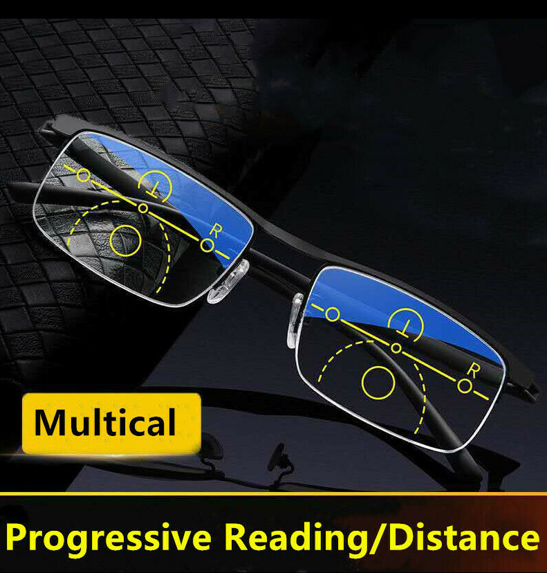 Anti blue transition reading glasses multifocal progressive Auto Focus