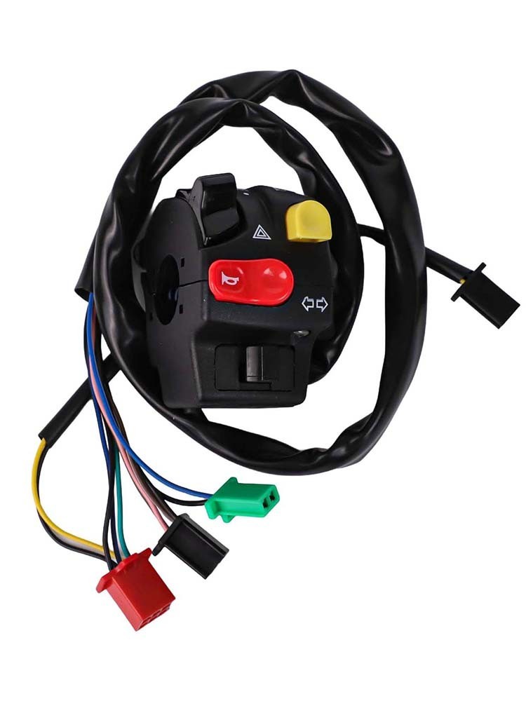 Sleek Black Motorcycle Switch Compatible with Various Models for Daily Use