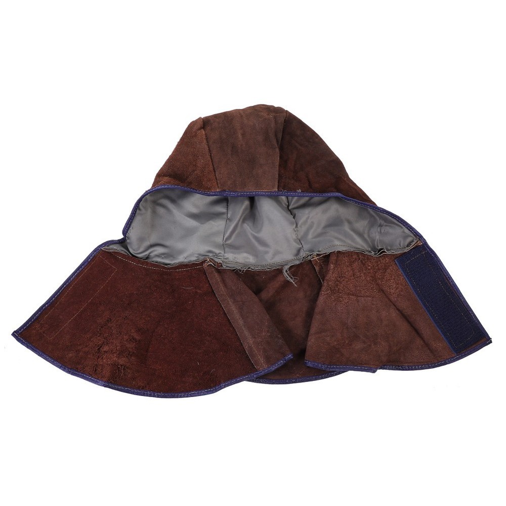 Cowhide Welding Hood Protective Caps With Neck Shoulder Drape