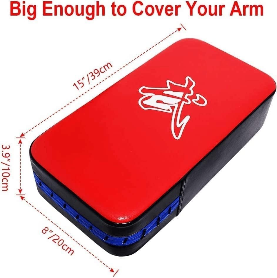 Curved Taekwondo Kick Shield & Mitts - Durable Leather Training Kit