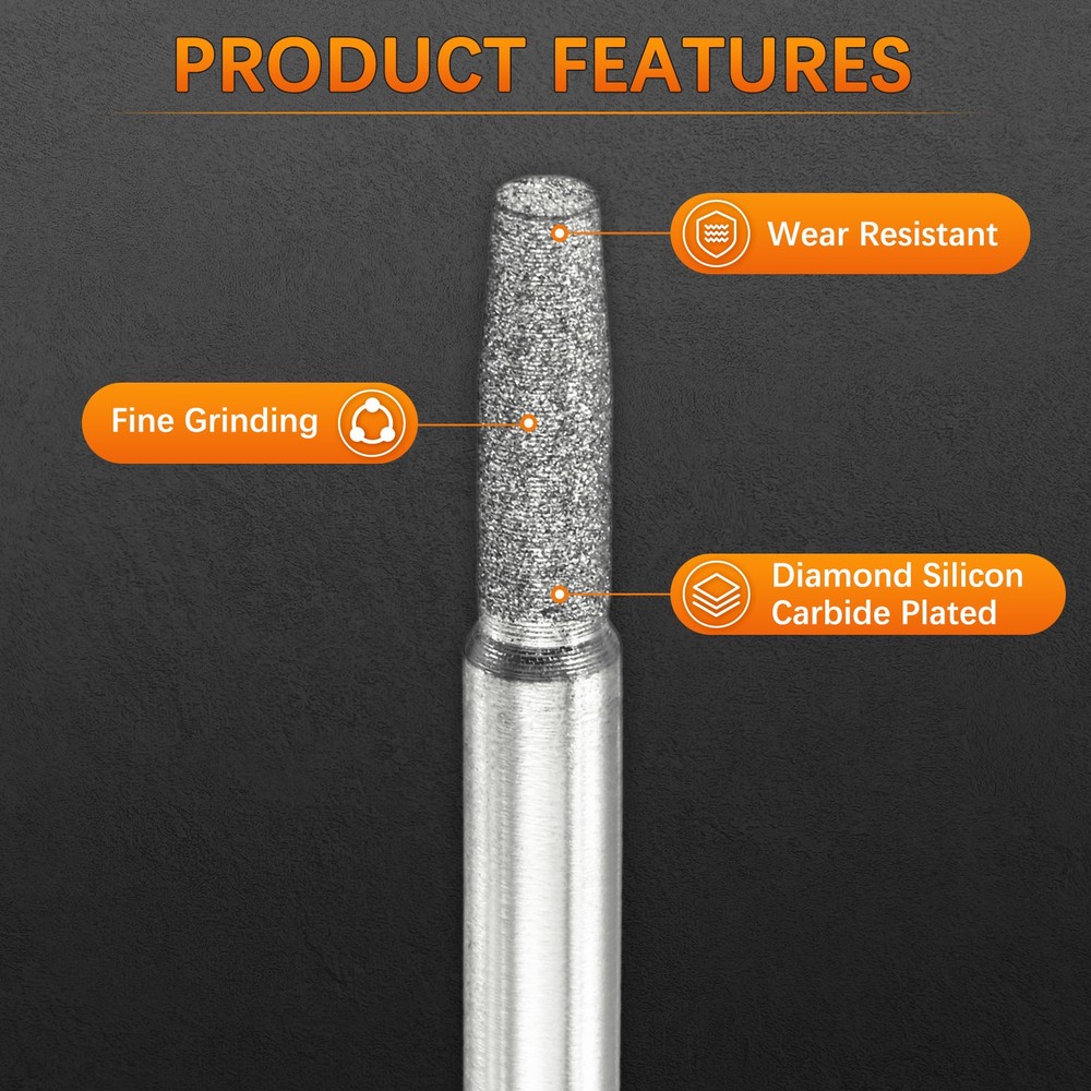 Chainsaw Sharpener with Nuts [18pcs]-Chainsaw Sharpening-[Silver- 7/32 Inch]